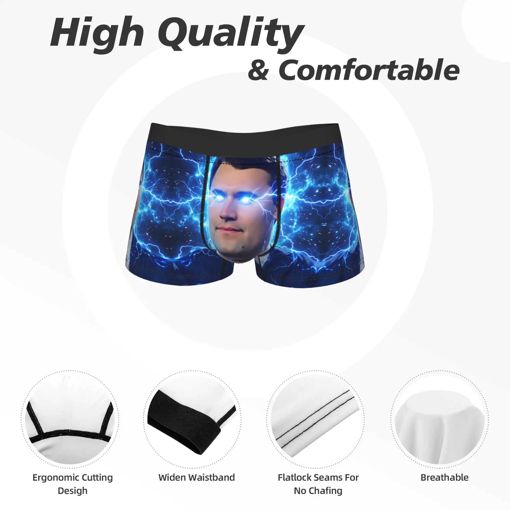 Charlie Kirk Funny Meme Underwear  Printing Boxer Shorts Trenky Male Panties Comfortable Shorts Briefs Gift