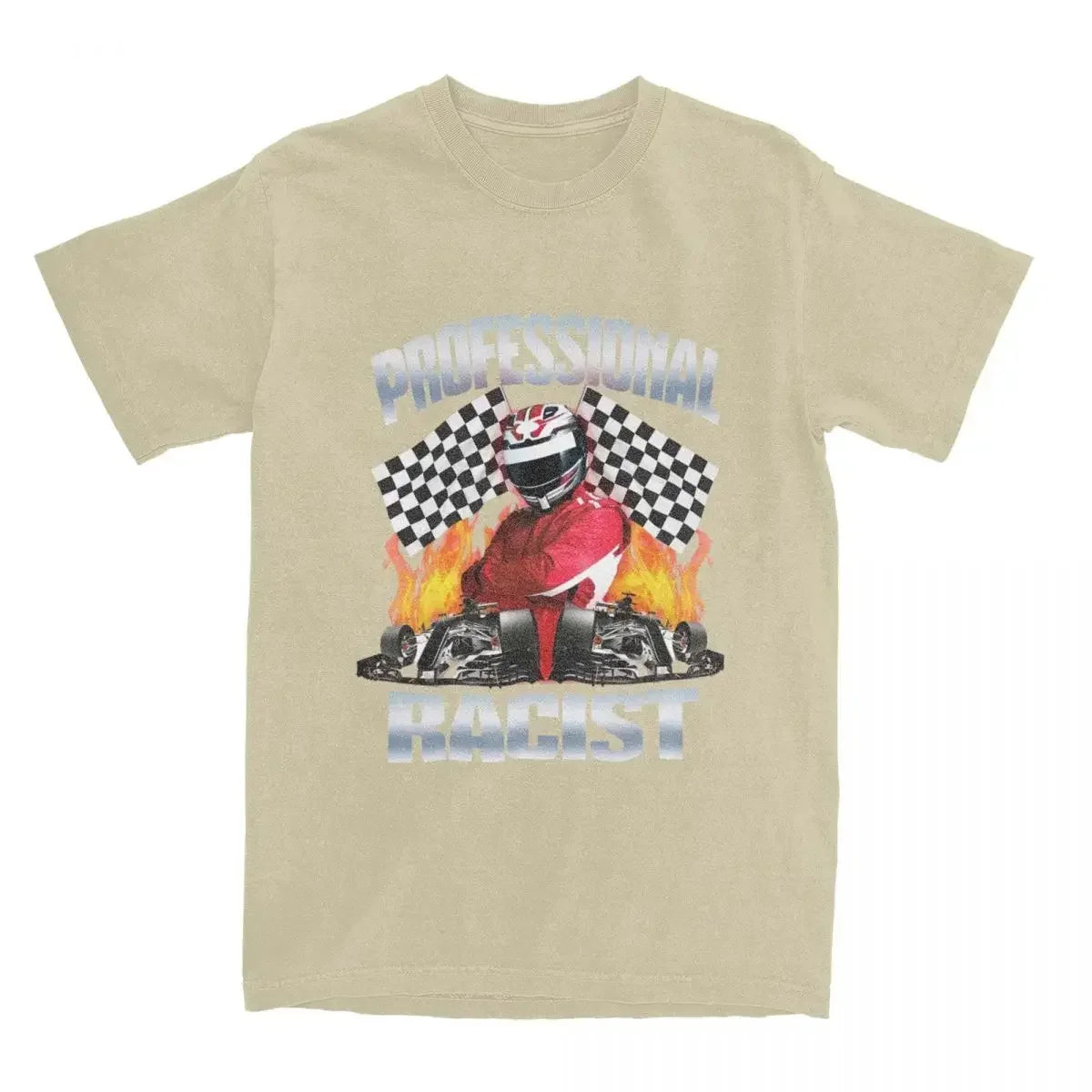 T-shirt Meme Racing Racist certificata professionale Abbigliamento in cotone unisex Harajuku  Manica corta Stile retrò da donna