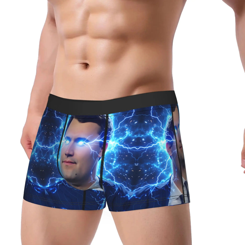 Charlie Kirk Funny Meme Underwear  Printing Boxer Shorts Trenky Male Panties Comfortable Shorts Briefs Gift