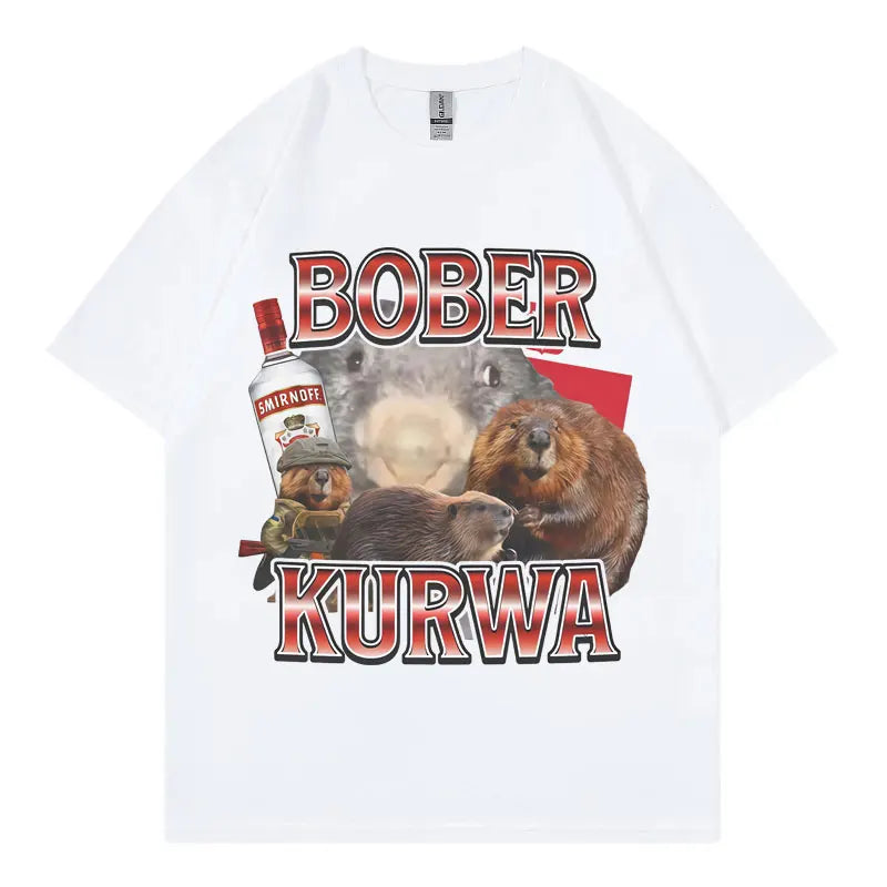 Bober Kurwa Fun Mouse Meme T-Shirt