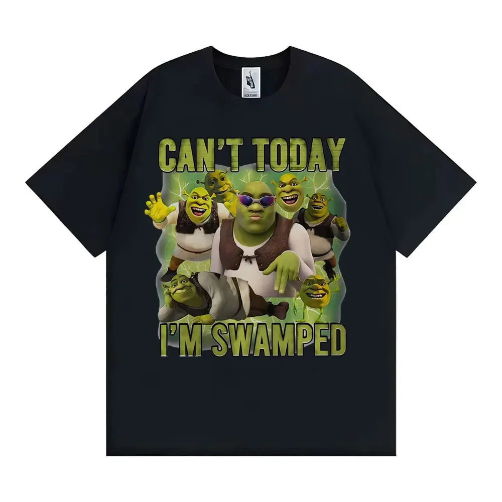 Can't Today I'm Swamped Shrek Meme T-Shirt