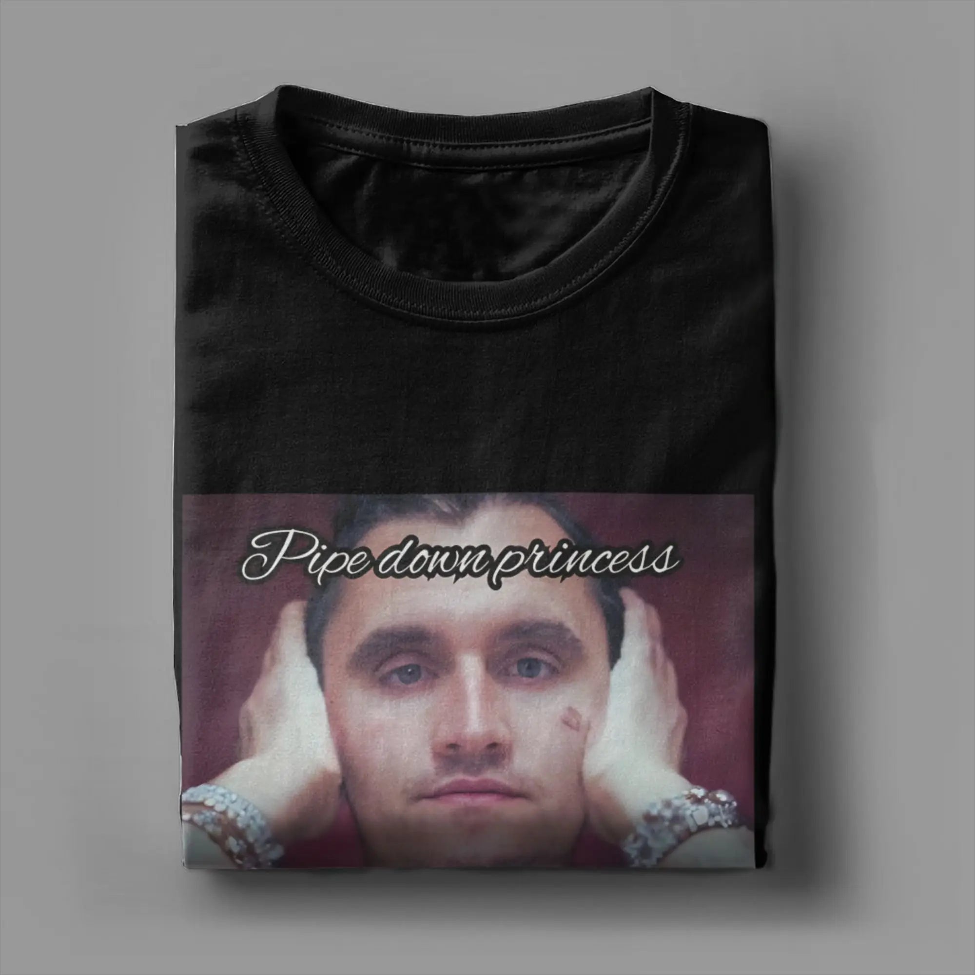 Men's Charlie Kirk  Face Rapper Meme  T Shirt  Cotton Tops Funny Short Sleeve O Neck Tee Shirt Plus Size T-Shirt